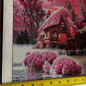 Completed Diamond Dot painting picture. 12x16” magnet closure frame.
